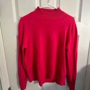 100% Cashmere J Crew Sweater Hot Pink